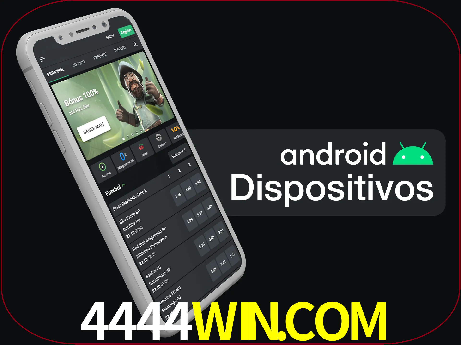 O aplicativo suporta a maioria de todos os dispositivos Android.