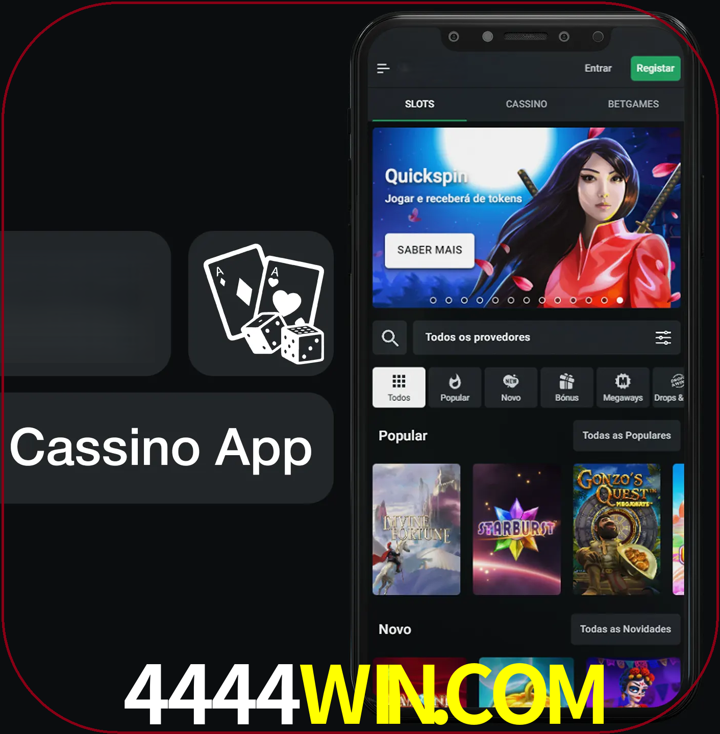 Jogue jogos de cassino e ganhe.