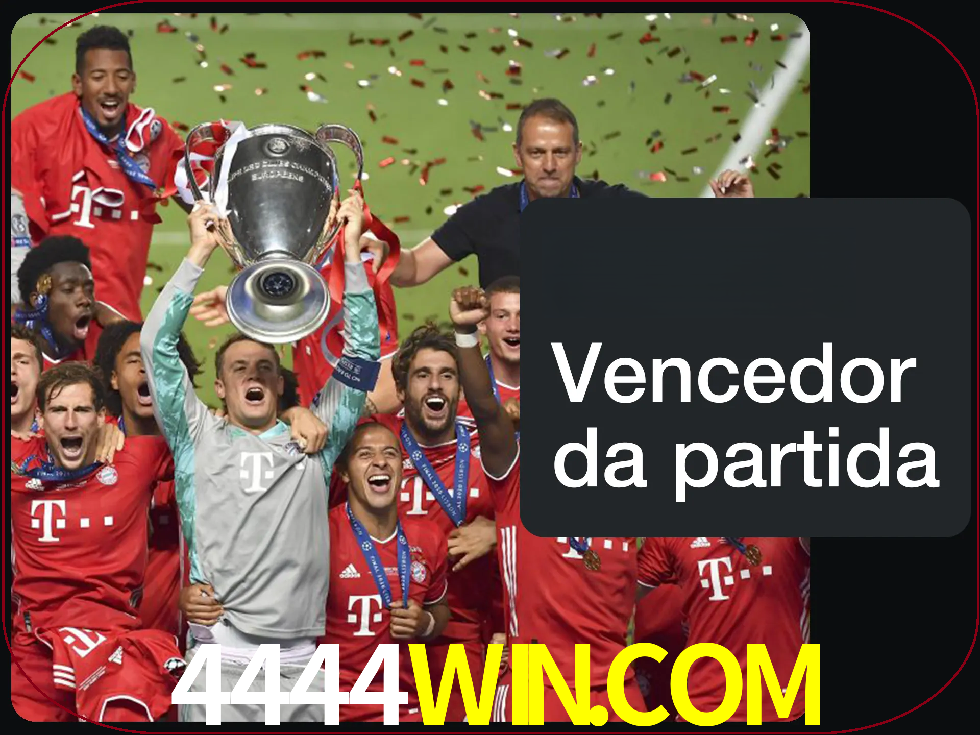 Aposte no vencedor e ganhe uma grande quantia de dinheiro.