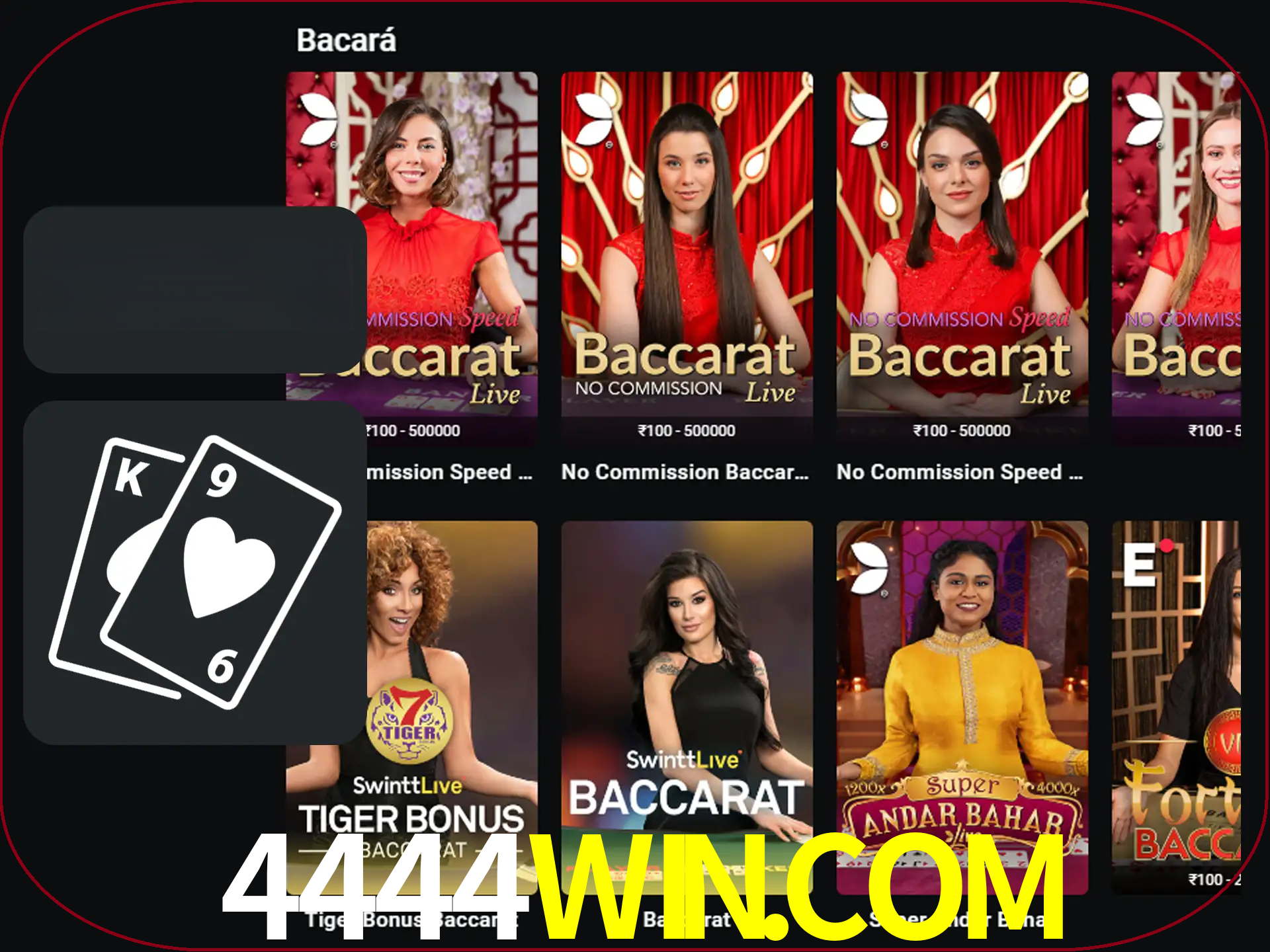 Ganhe muito dinheiro jogando jogos de bacará.