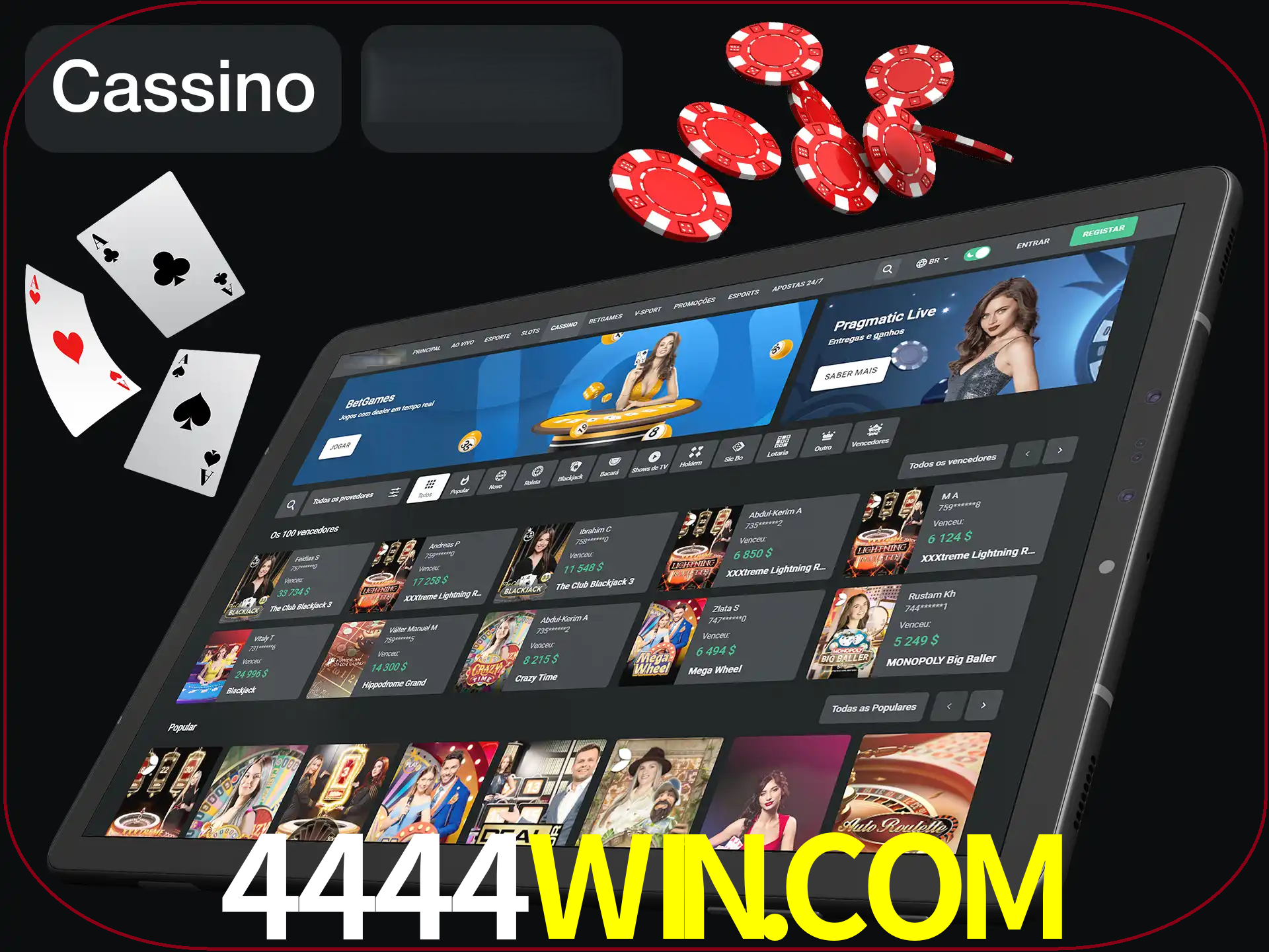 Jogue vários jogos de cassino em nosso cassino.