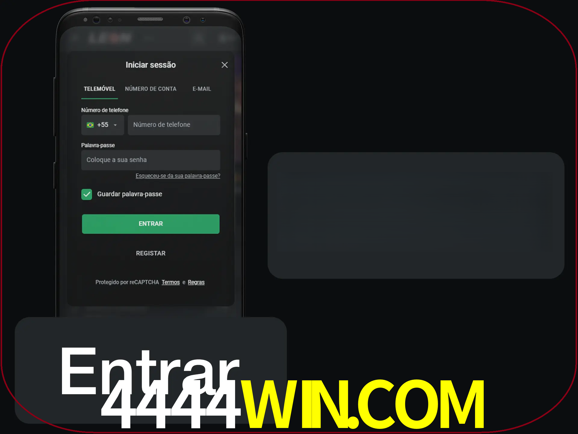 Faça o login para começar a apostar e jogar no cassino.