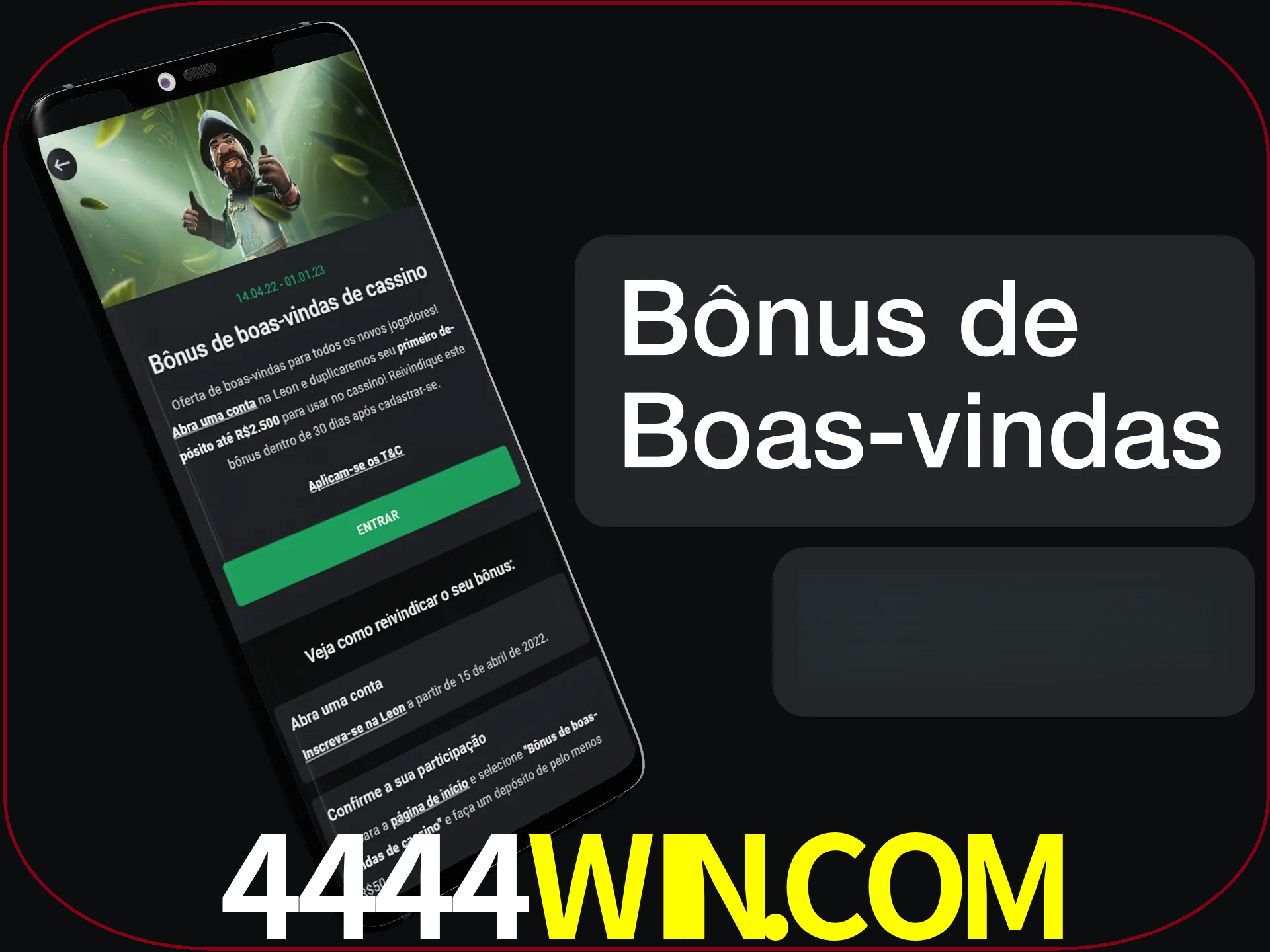 Não se esqueça de usar o bônus de boas-vindas.
