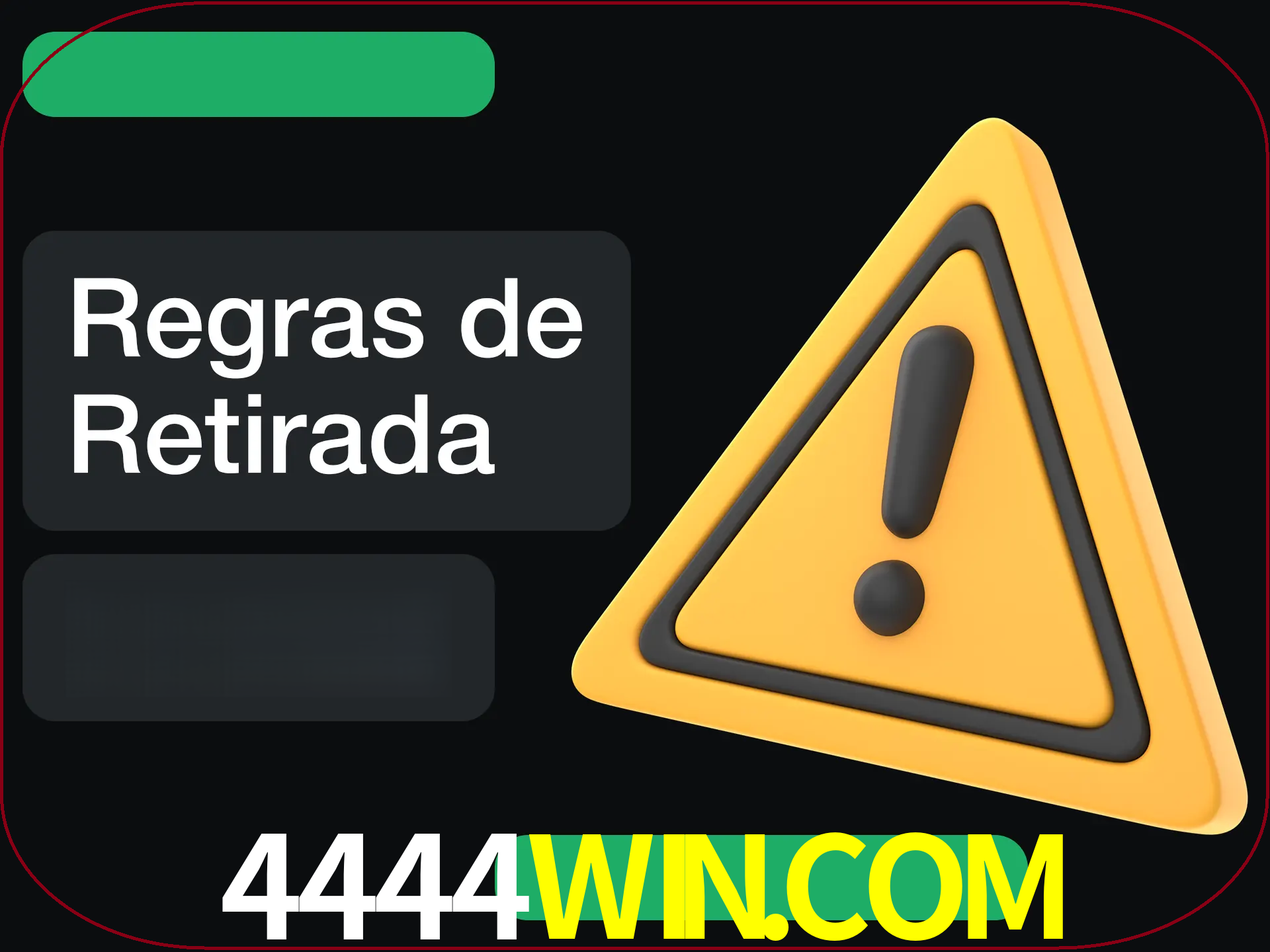 Leia as regras antes de fazer primeiro comdawal.